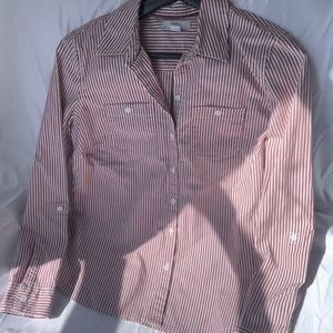 Croft & Barrow Classic Stripped Woven Down Shirt
